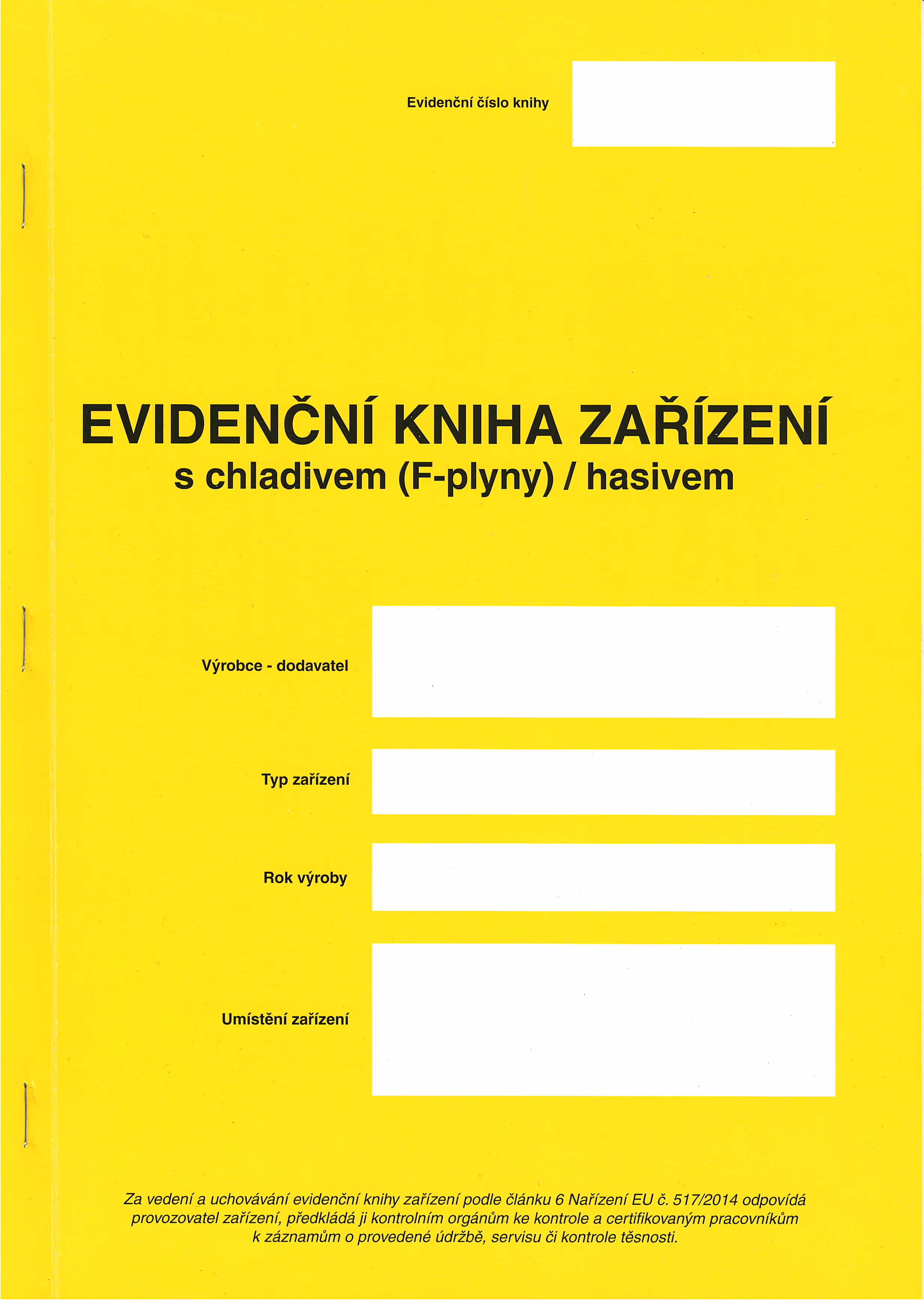 Evidenční kniha zařízení